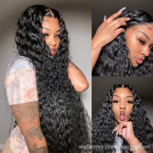 Cheap 150% Density human hair weave lace wig,HD 13x6 lace front human hair premium wig long,pre pluck jerry curl wig human hair